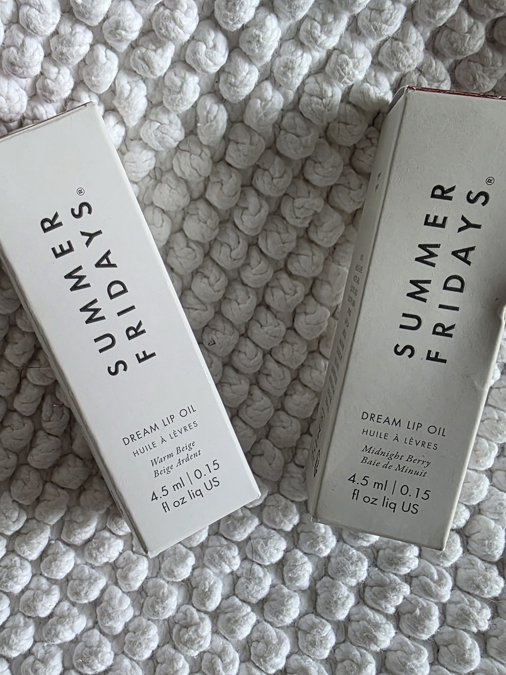 Summer Fridays Dream Lip Oil Duo — Warm Beige & Midnight Berry